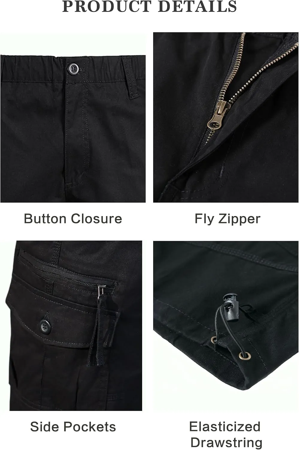Men's Cargo Shorts with Multi-Pockets | Elastic Waist Cotton Relaxed Fit | 2025 Summer Casual