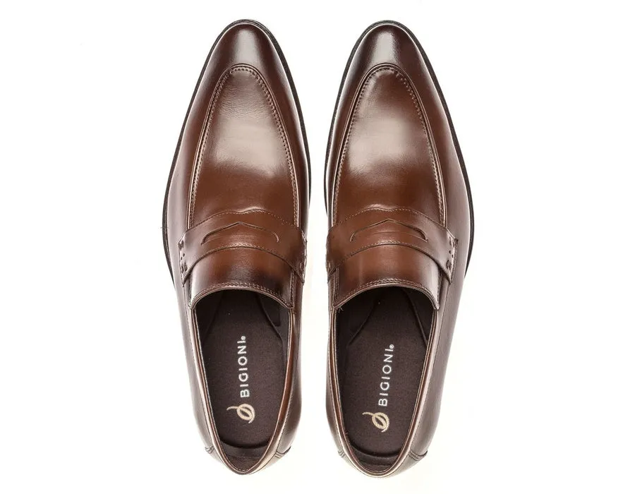 Mens Loafers Shoes Penny Leather Classic Leather Sole