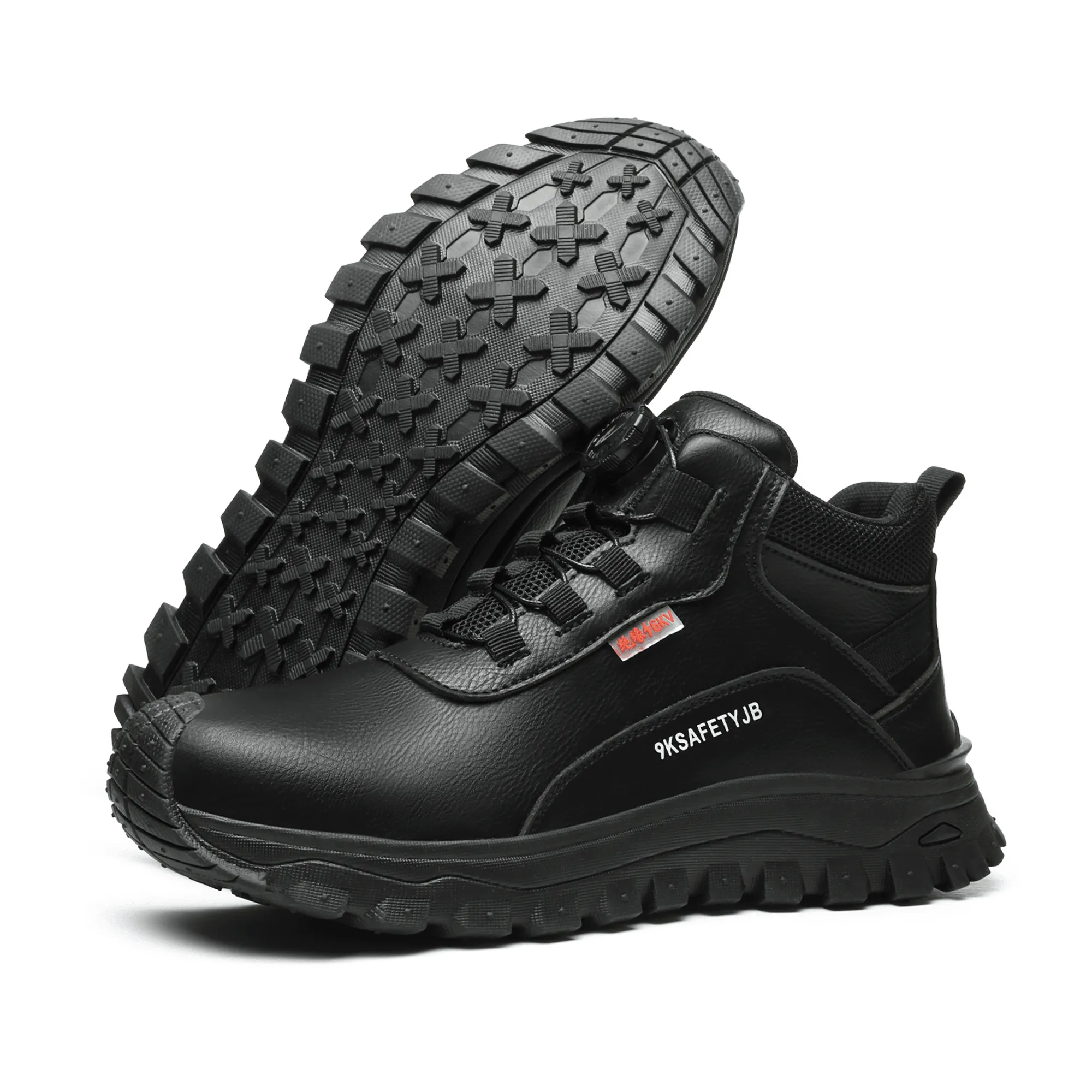 Men's Steel Toe Leather Work Boots - 6KV EH Safety | B324