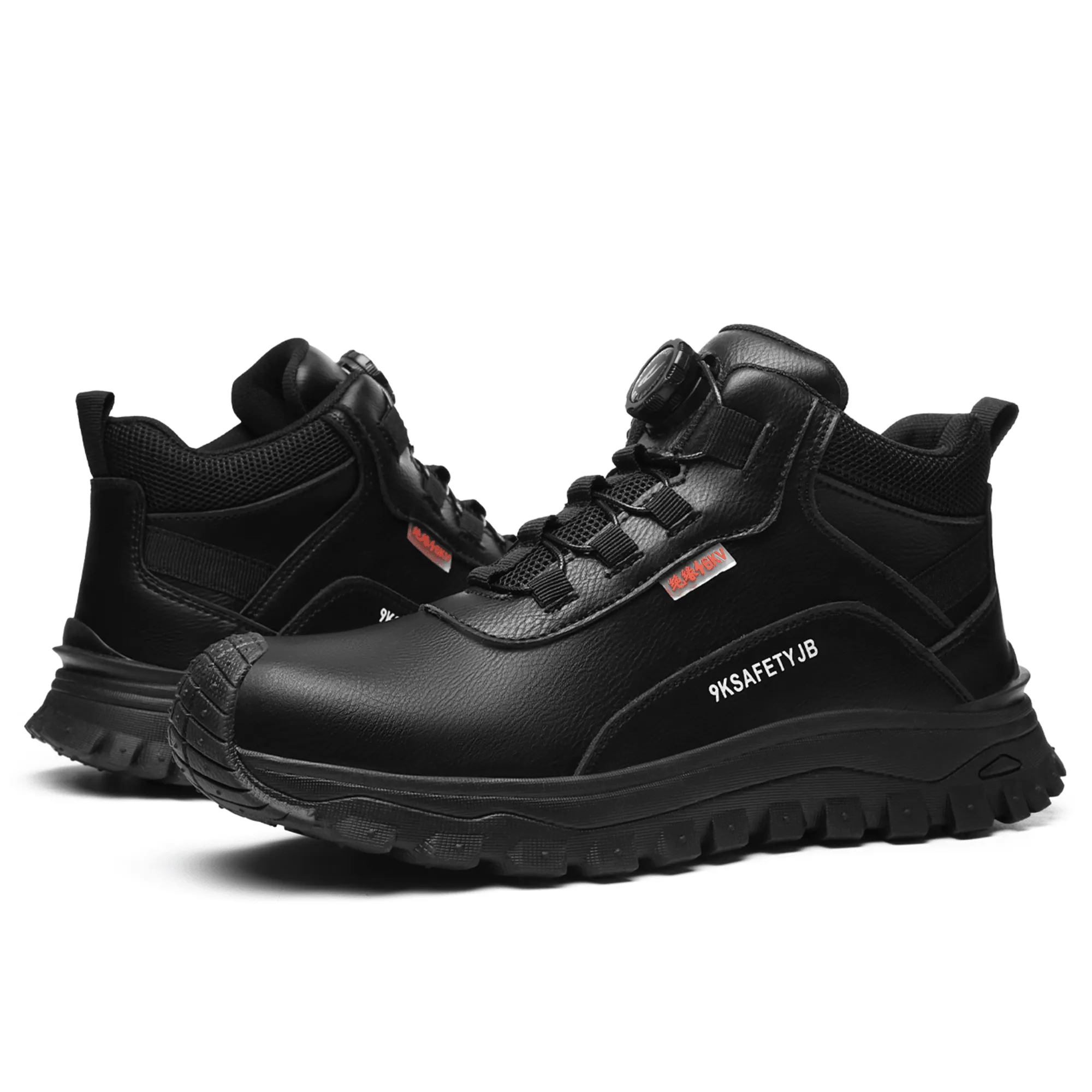 Men's Steel Toe Leather Work Boots - 6KV EH Safety | B324