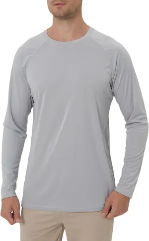 Men's Sun Protection Hoodie Rash Guard Shirts Long Sleeve UPF 50  Swim Fishing Shirt with Hood Lightweight UV SPF