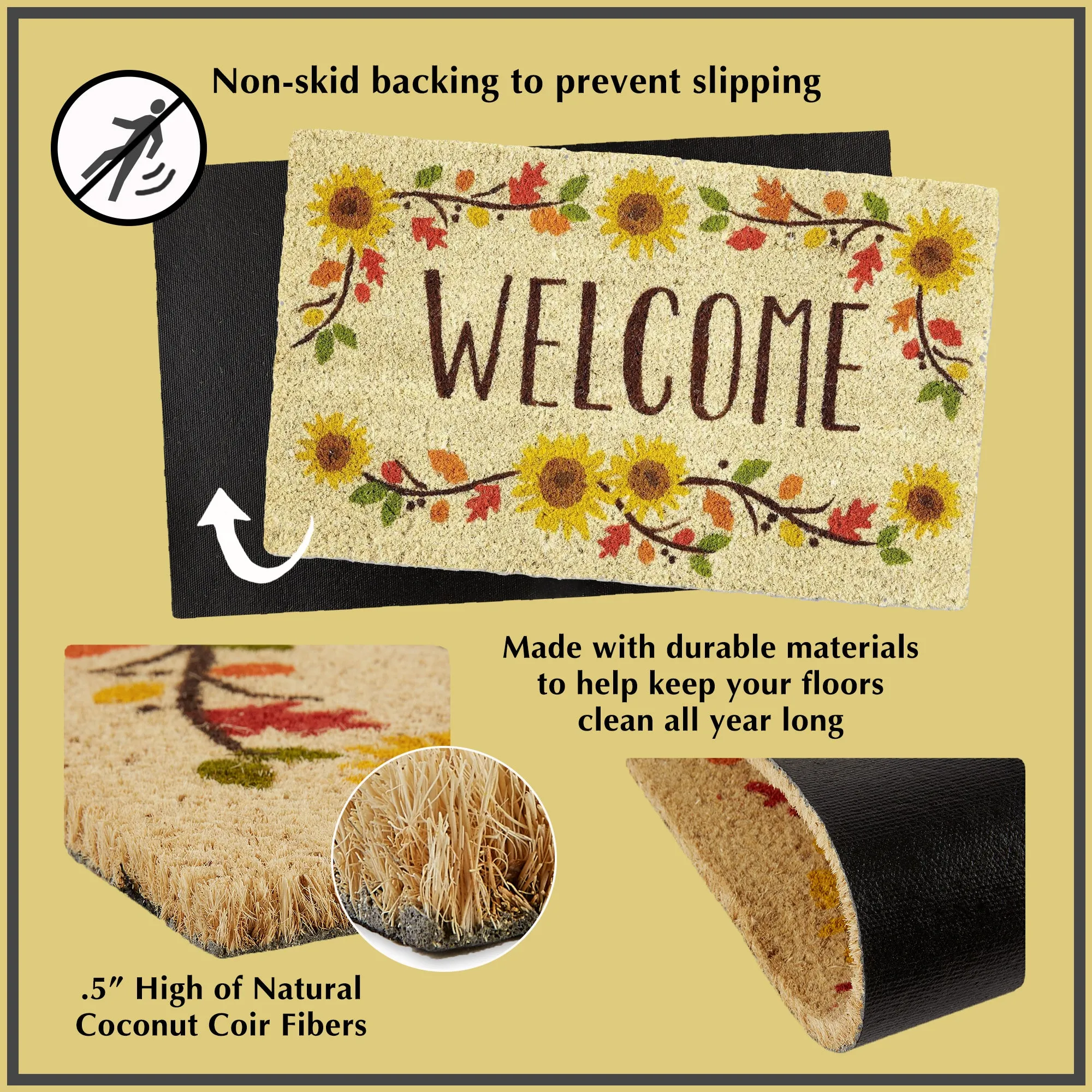 Navy & White Buffalo Check  Doormat
