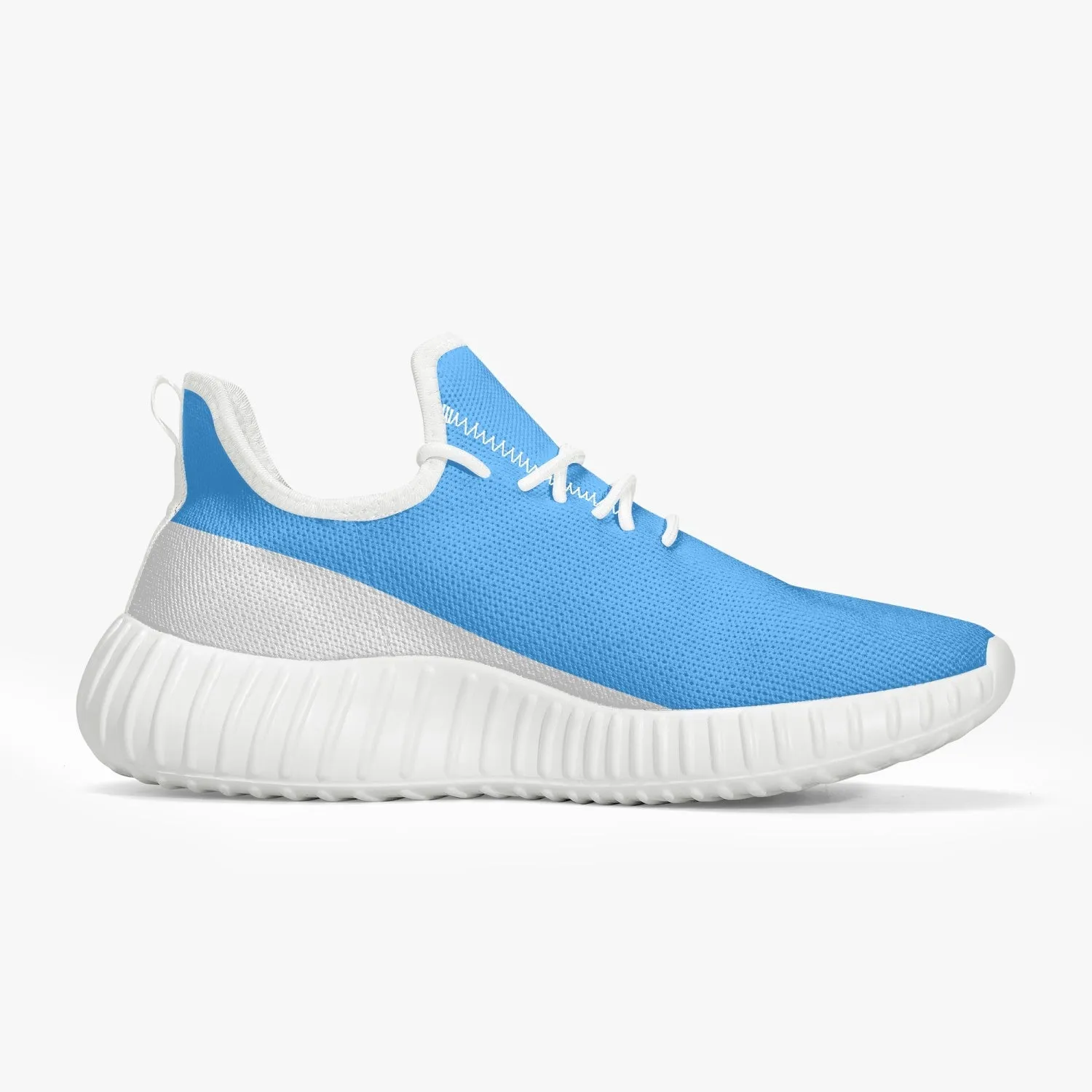 Officially Sexy Baby Blue & White Laser Mesh Knit Sneakers - With White or Black Sole