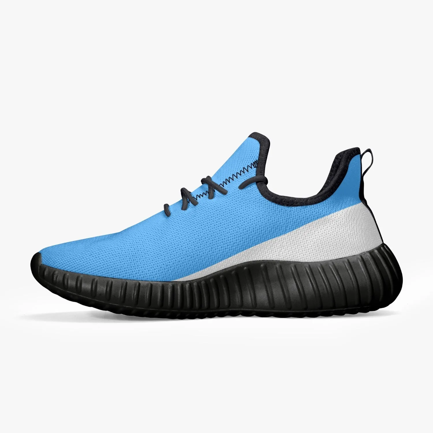 Officially Sexy Baby Blue & White Laser Mesh Knit Sneakers - With White or Black Sole