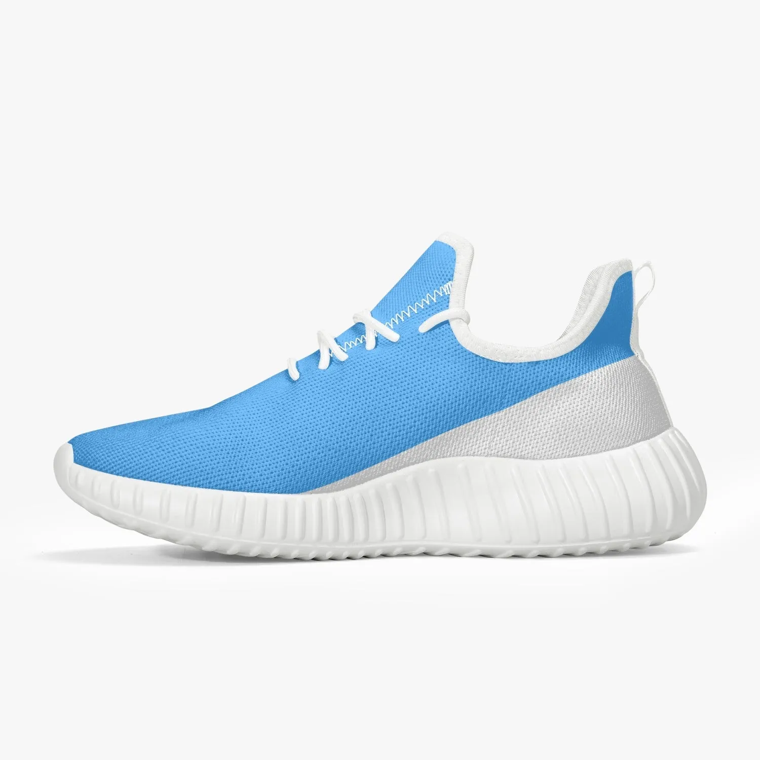 Officially Sexy Baby Blue & White Laser Mesh Knit Sneakers - With White or Black Sole