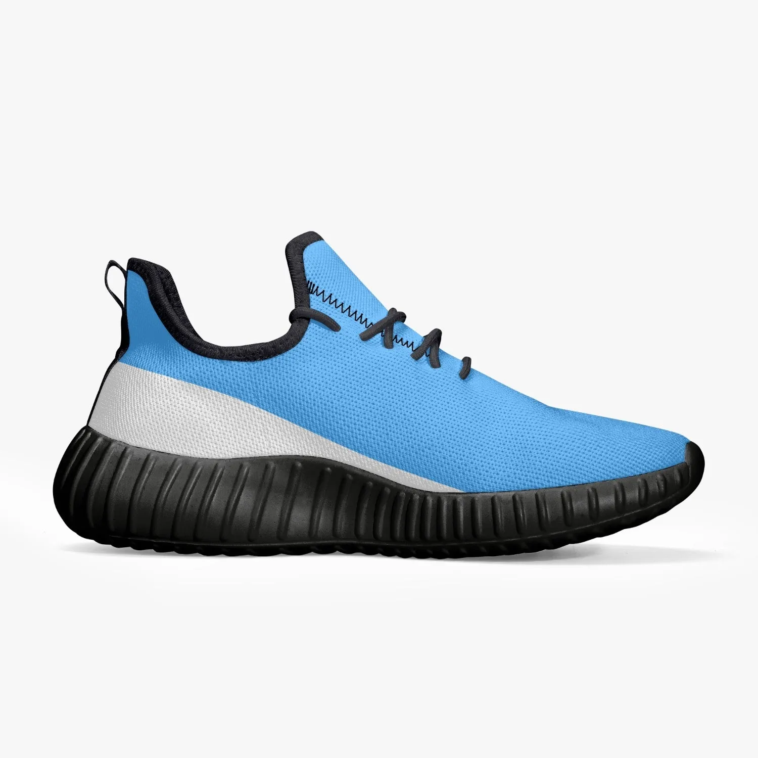 Officially Sexy Baby Blue & White Laser Mesh Knit Sneakers - With White or Black Sole