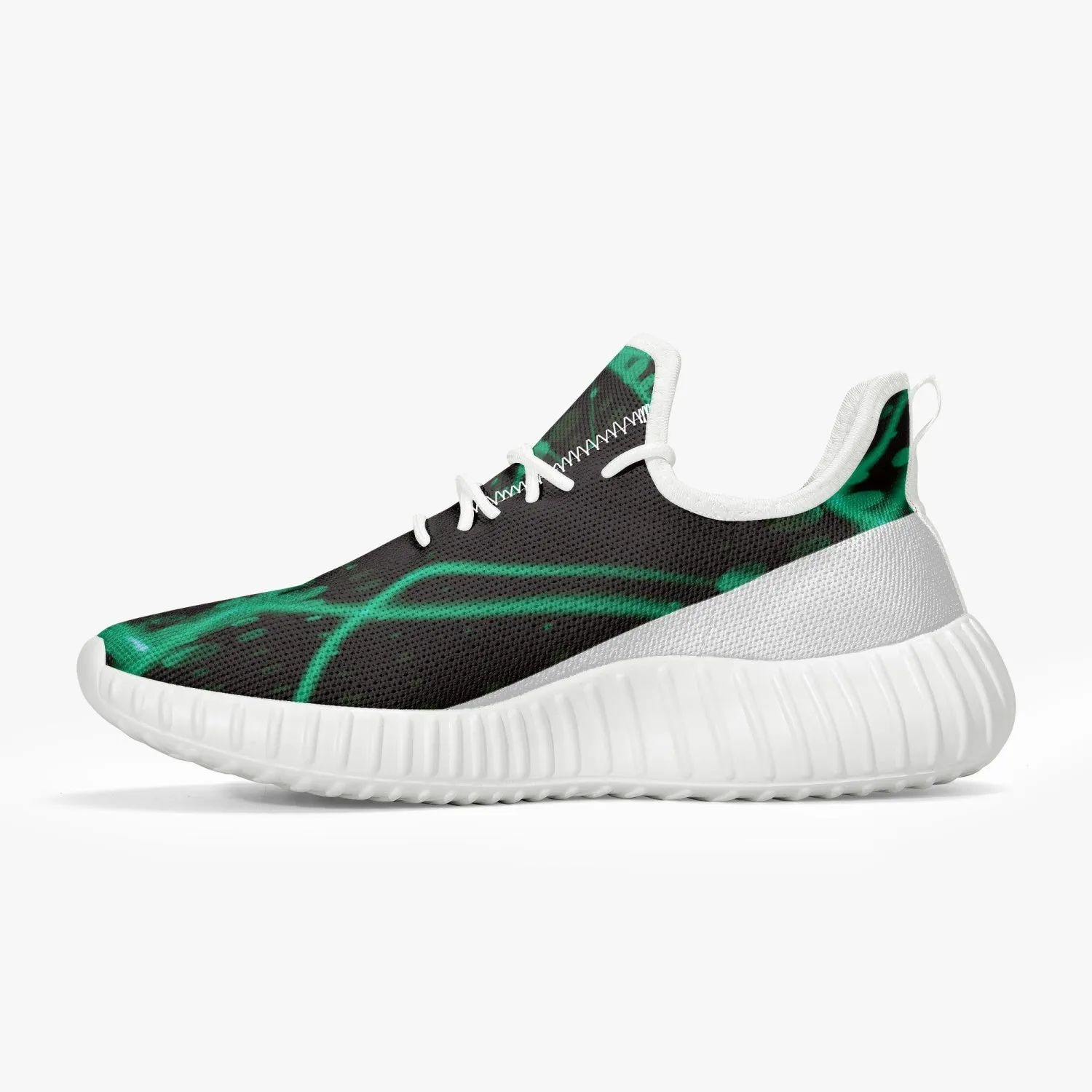 Officially Sexy Baby Mint & White Laser Print Mesh Knit Sneakers - With White or Black Sole