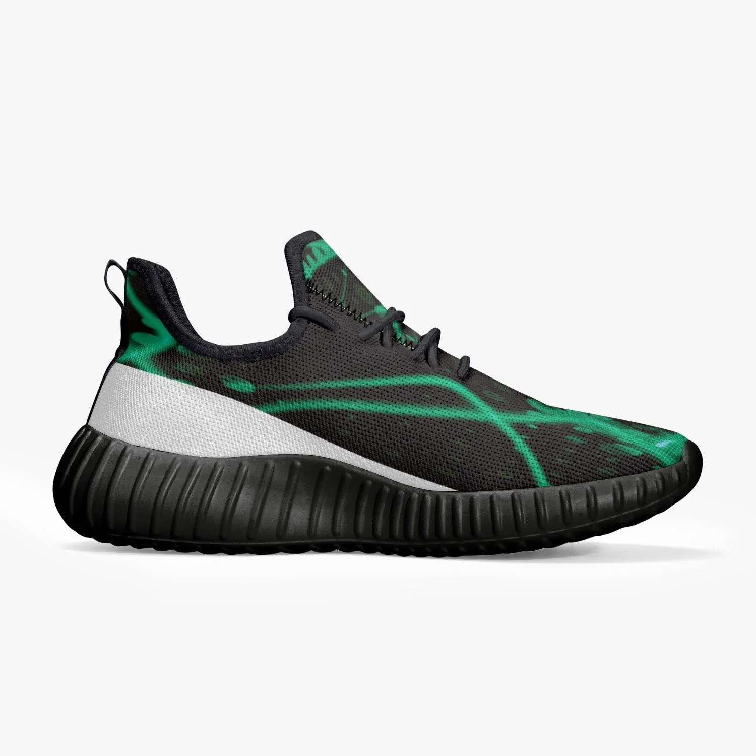 Officially Sexy Baby Mint & White Laser Print Mesh Knit Sneakers - With White or Black Sole
