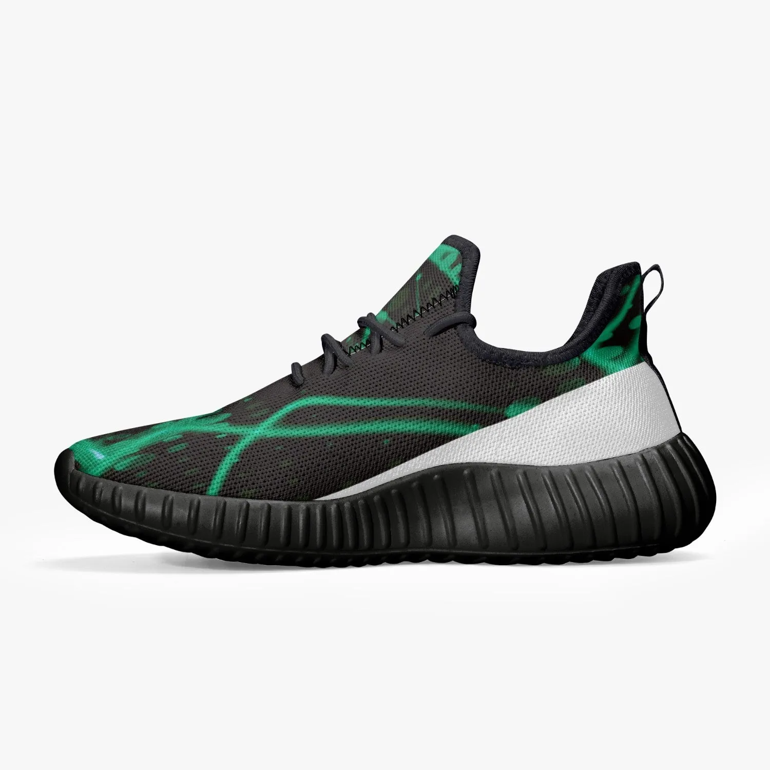 Officially Sexy Baby Mint & White Laser Print Mesh Knit Sneakers - With White or Black Sole
