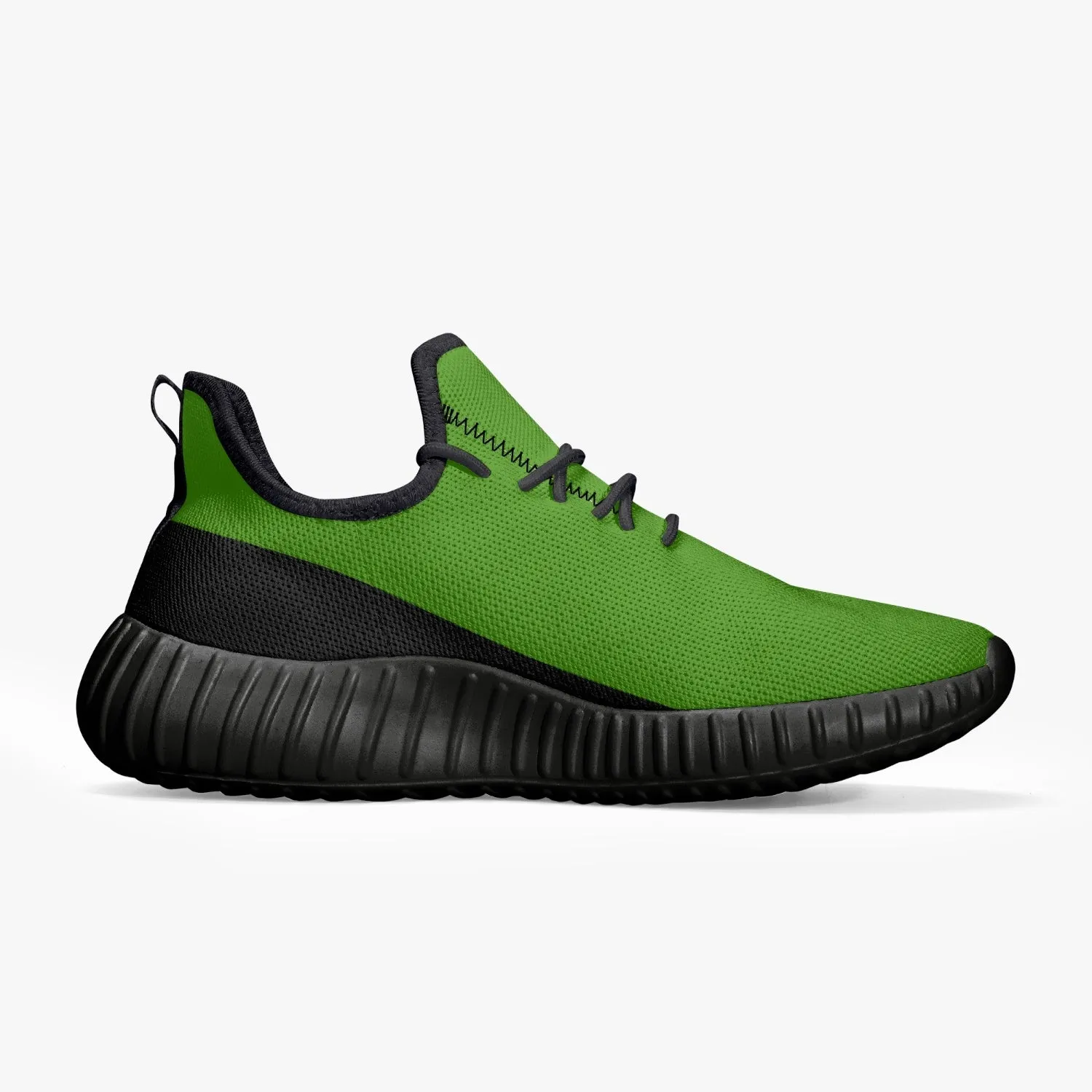Officially Sexy Green & Black Laser Mesh Knit Sneakers - With White or Black Sole