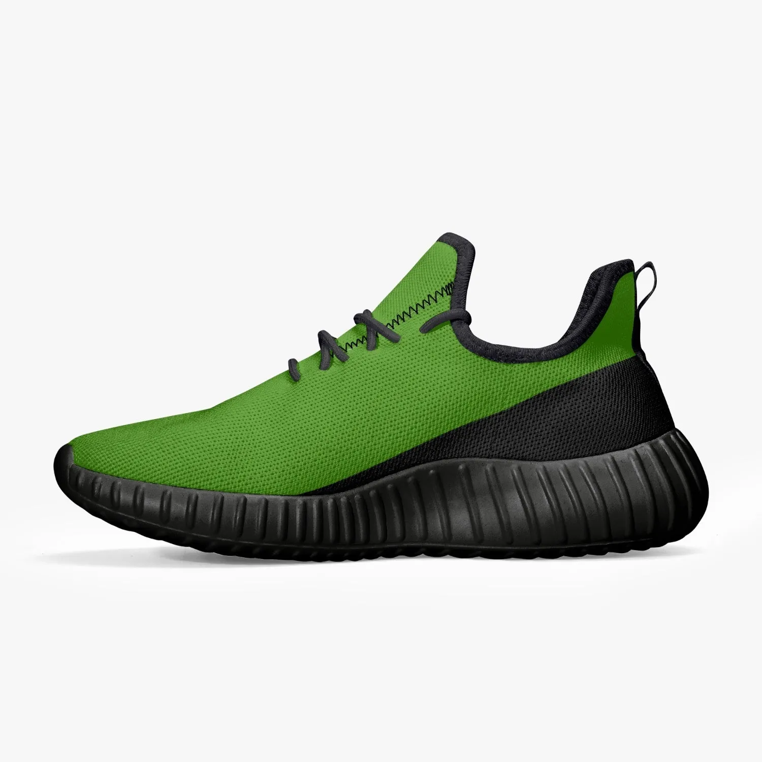 Officially Sexy Green & Black Laser Mesh Knit Sneakers - With White or Black Sole