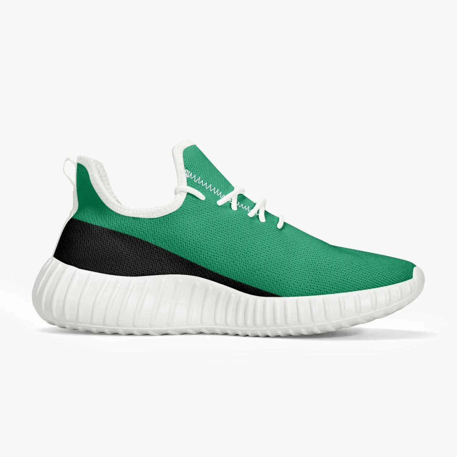 Officially Sexy Mint & Black Laser Mesh Knit Sneakers - With White or Black Sole