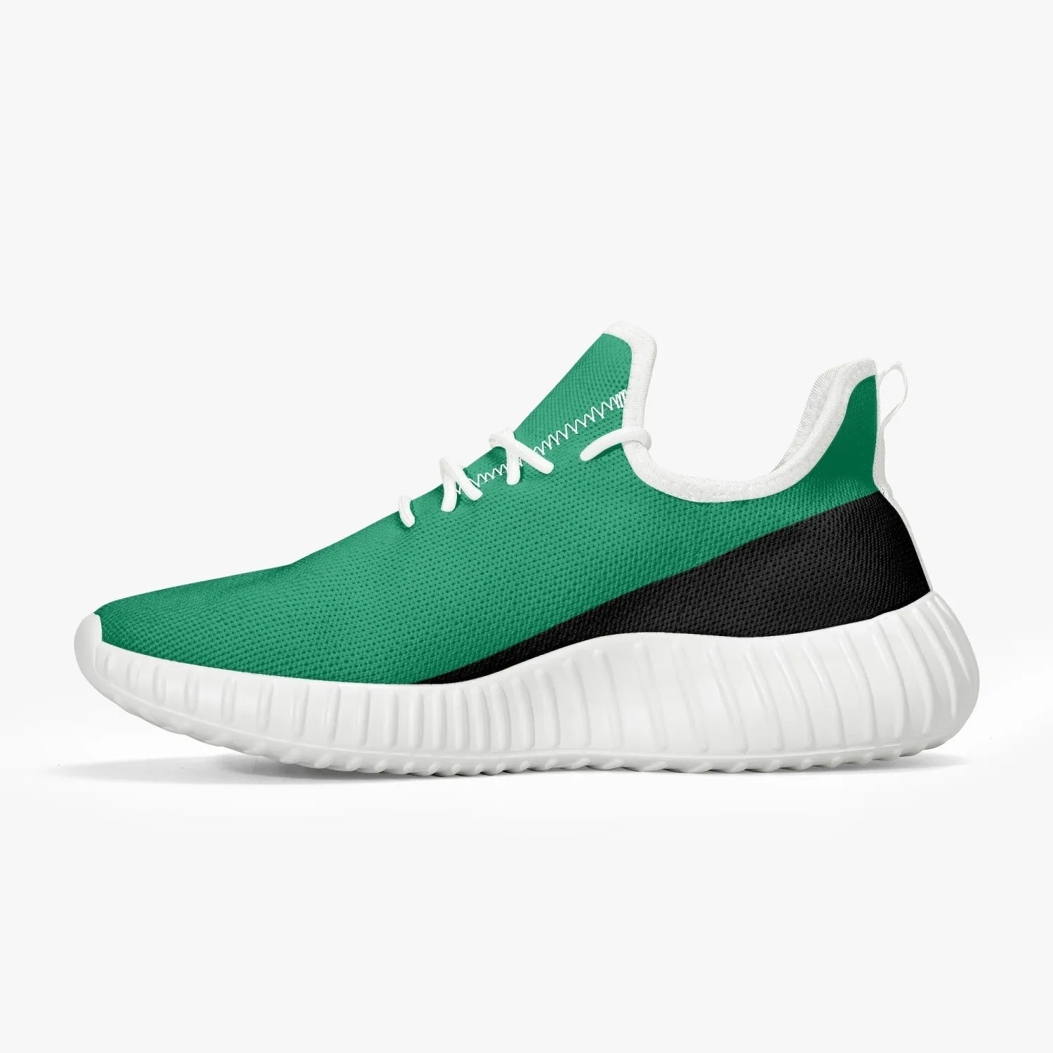Officially Sexy Mint & Black Laser Mesh Knit Sneakers - With White or Black Sole