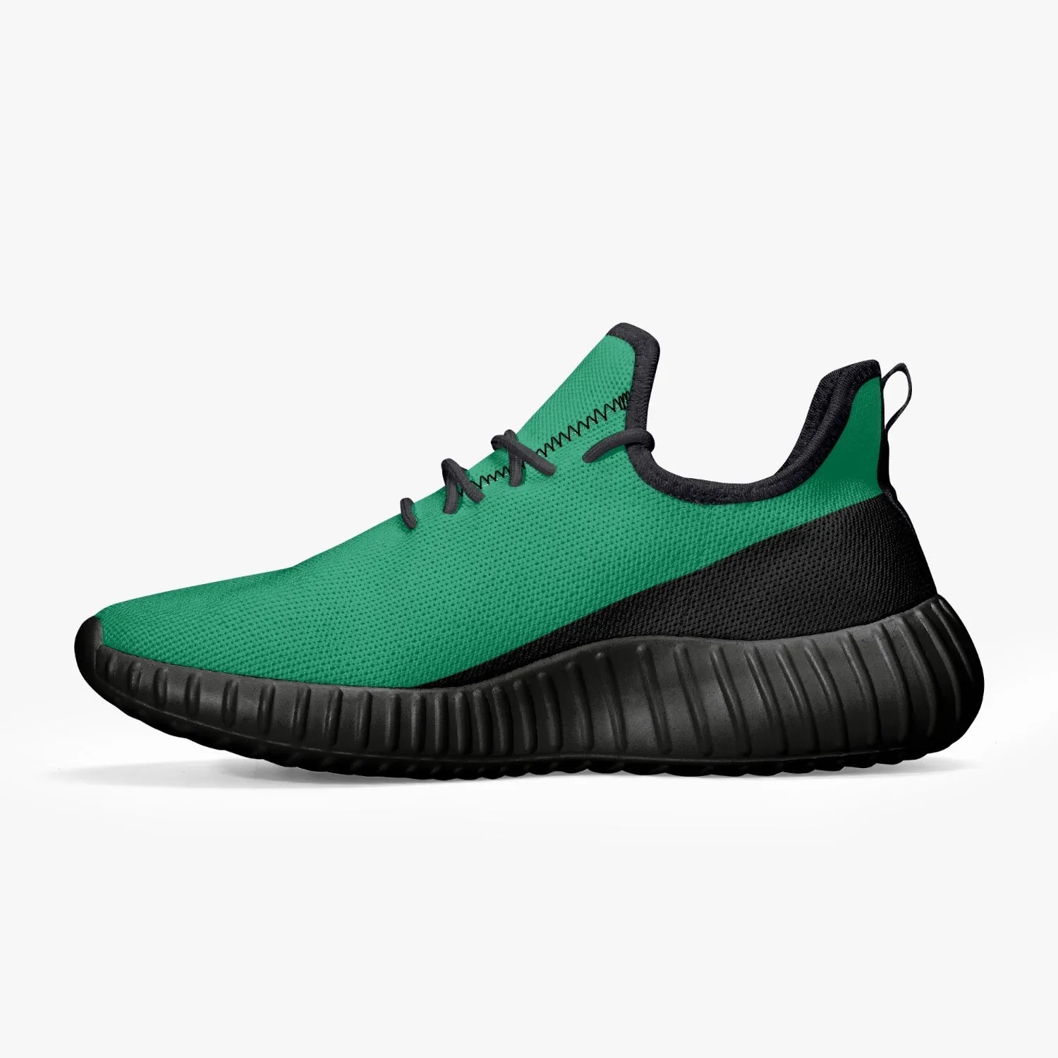 Officially Sexy Mint & Black Laser Mesh Knit Sneakers - With White or Black Sole