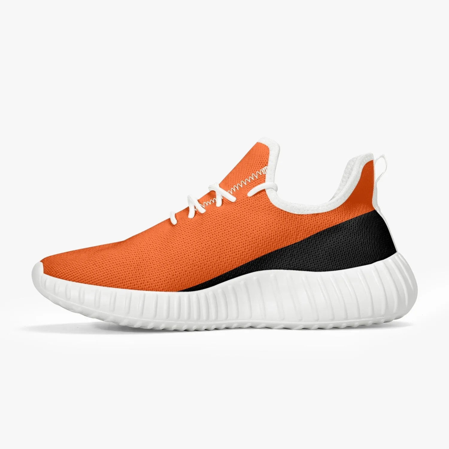 Officially Sexy Orange & Black Laser Mesh Knit Sneakers - With White or Black Sole