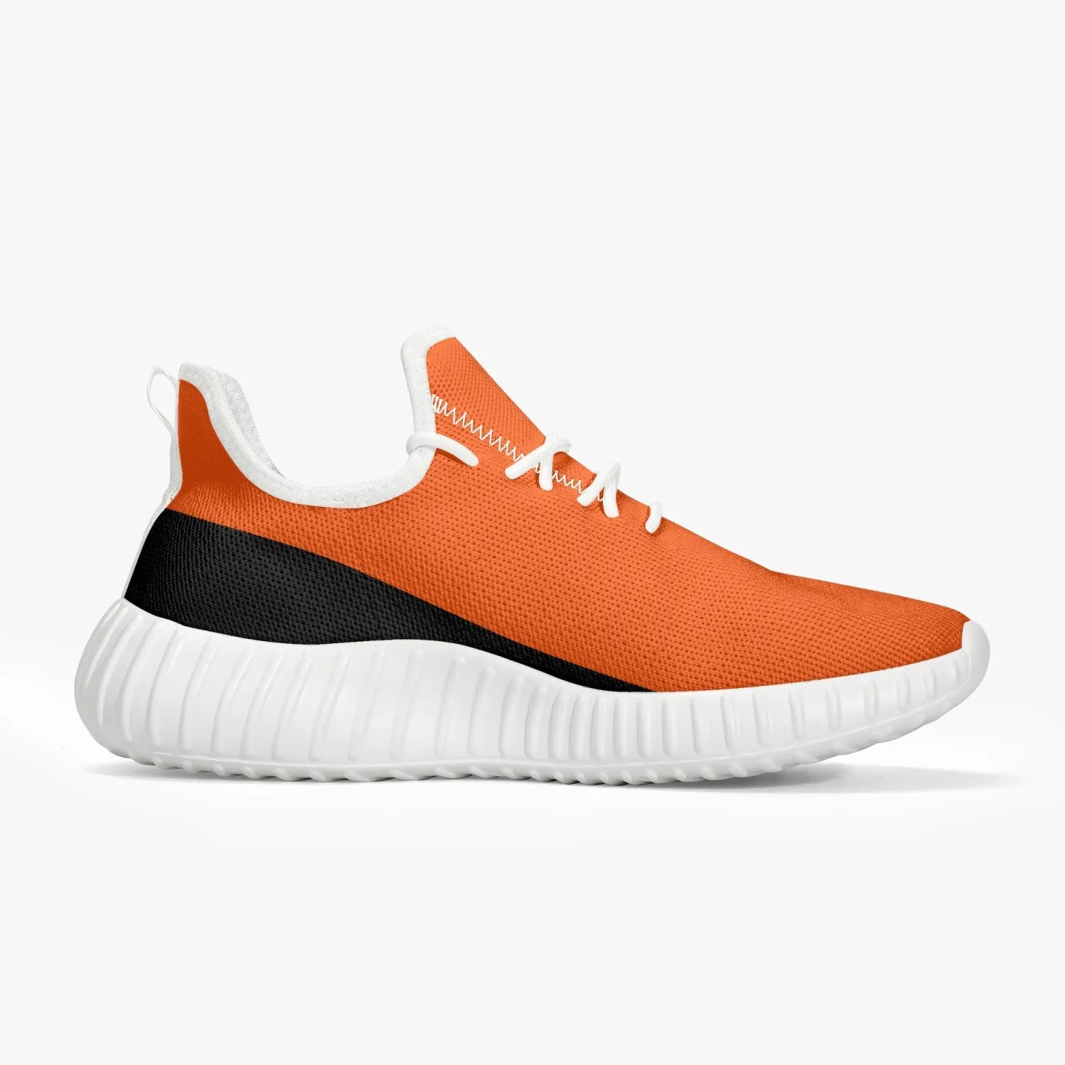 Officially Sexy Orange & Black Laser Mesh Knit Sneakers - With White or Black Sole