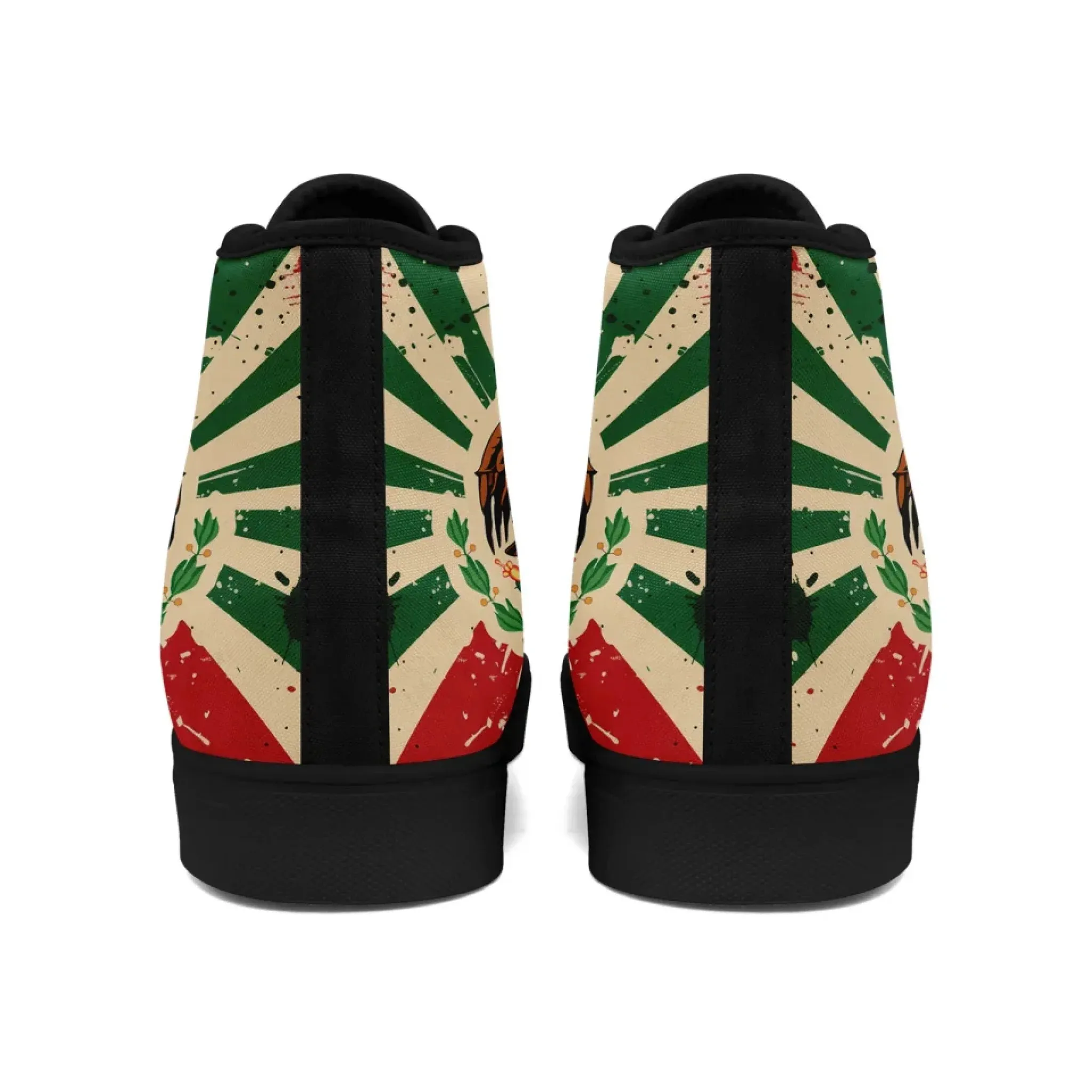 Personalized Mexico Flag Sneakers, Custom Patriotic Shoes, Stylish High Top Shoes