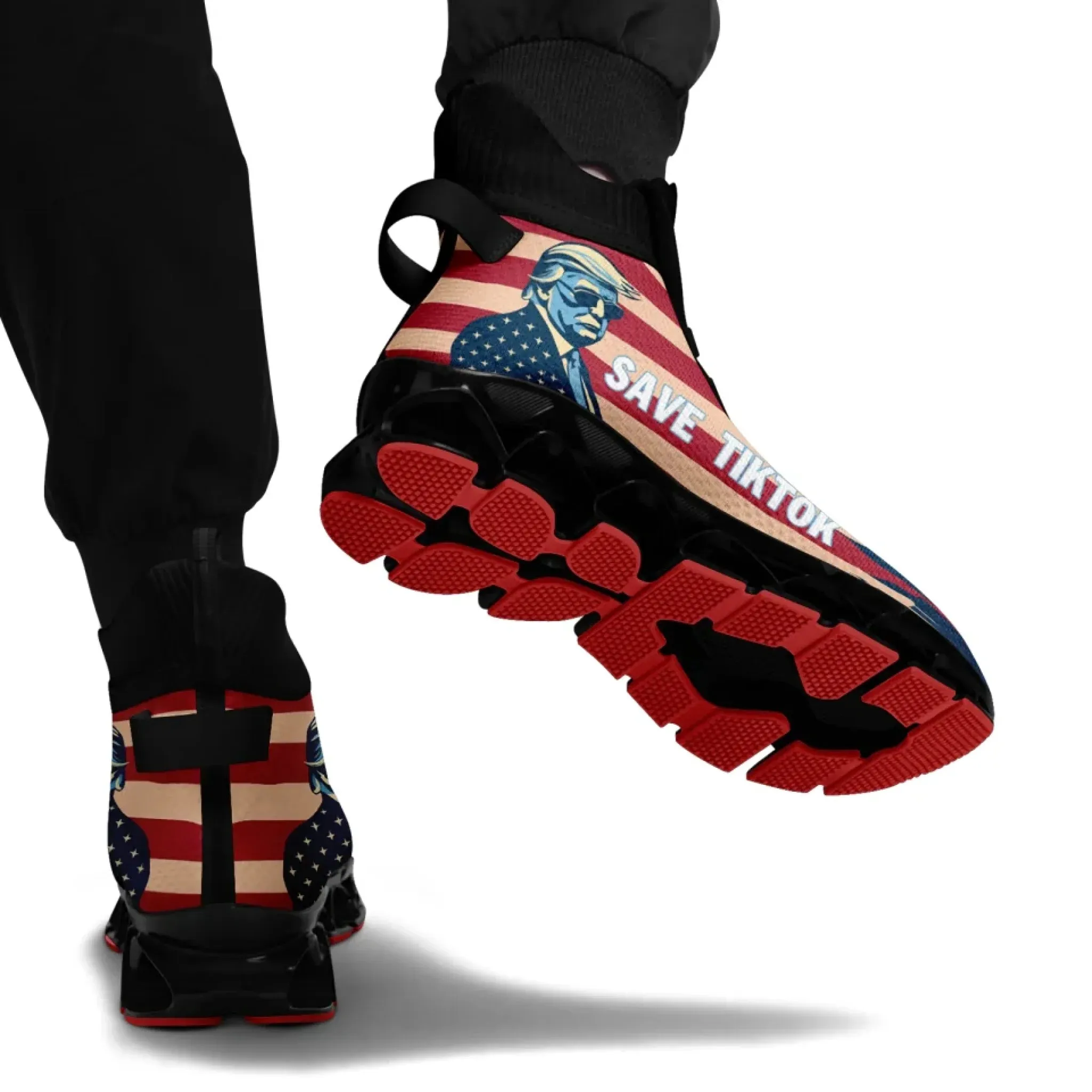 Personalized TikTok Inspired Casual Shoes, Custom Unisex Sneakers for Social Media Enthusiasts, Trump Shoes