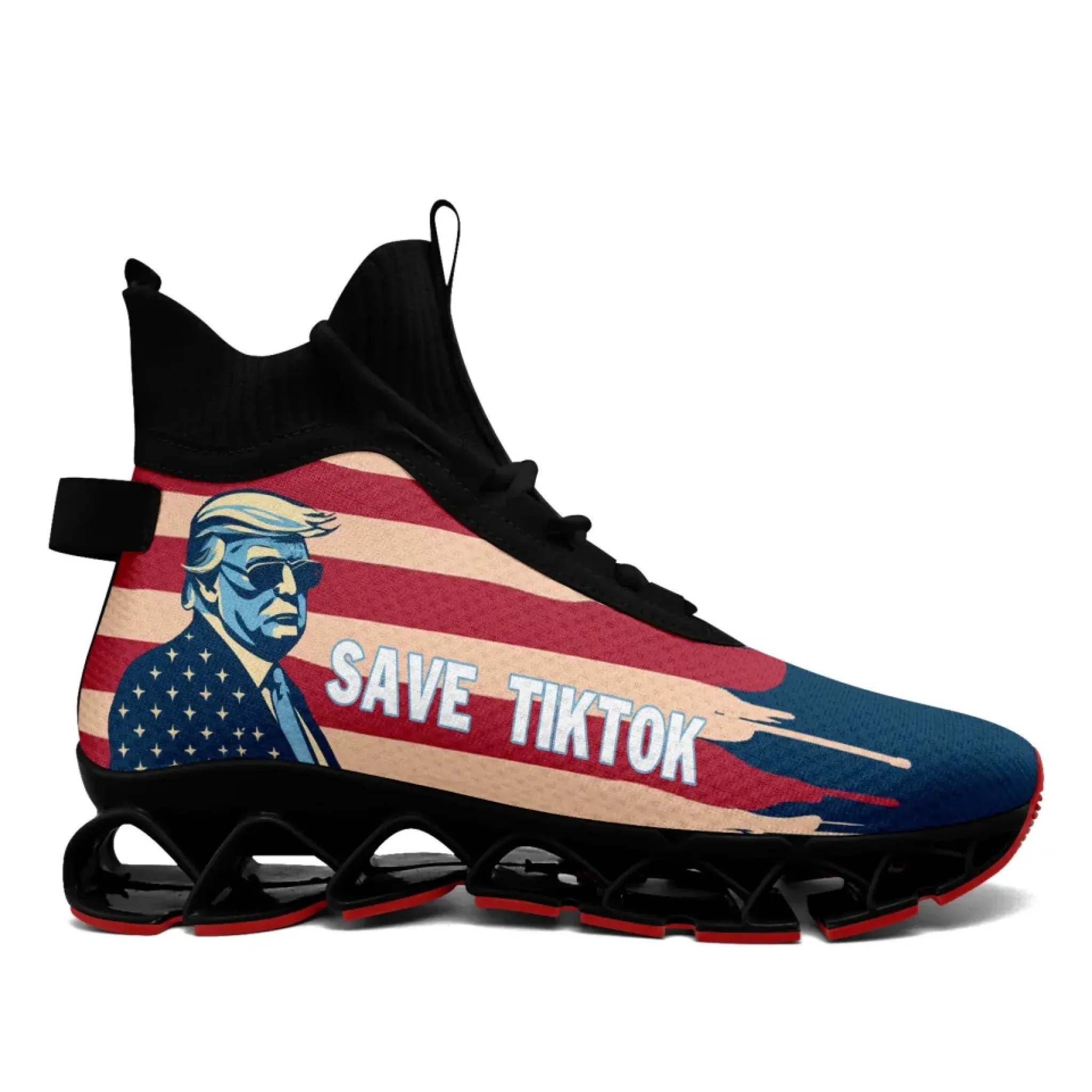Personalized TikTok Inspired Casual Shoes, Custom Unisex Sneakers for Social Media Enthusiasts, Trump Shoes