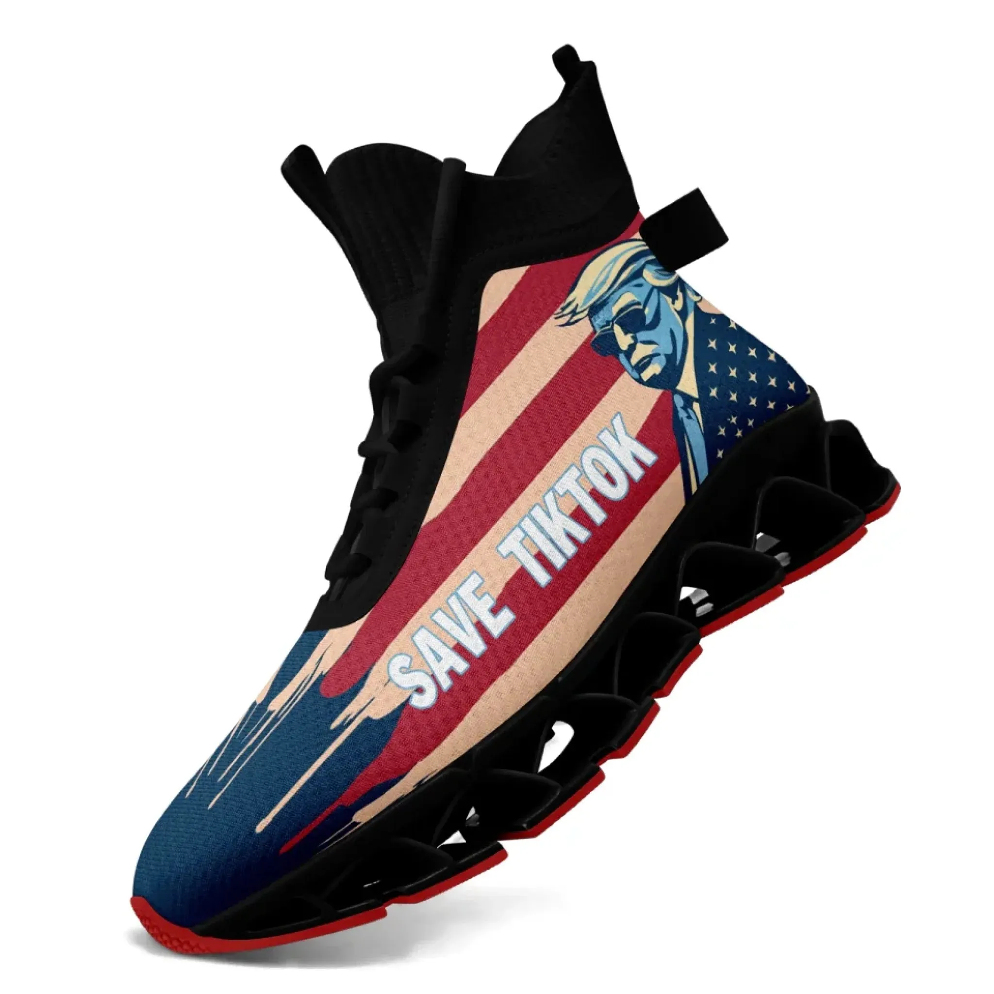 Personalized TikTok Inspired Casual Shoes, Custom Unisex Sneakers for Social Media Enthusiasts, Trump Shoes