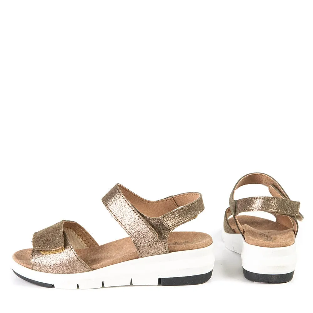 Portofino Women's Luciana Wedge Sandals- Forest
