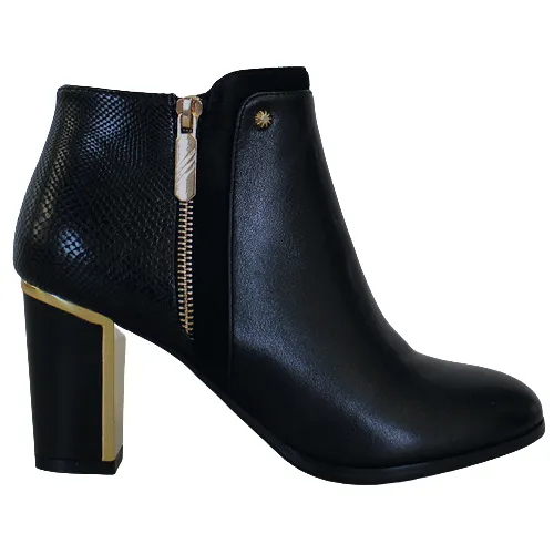 Redz  Block Heeled Ankle Boots - F49 - Black