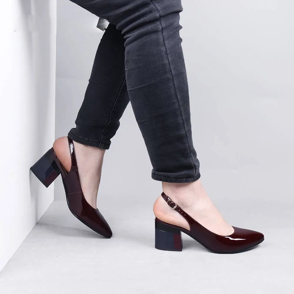 Strapped Successful Lady Colorful Slingback Heels