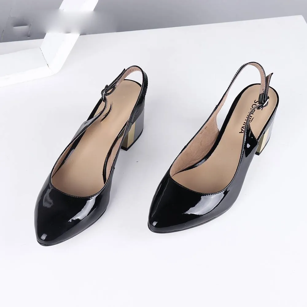 Strapped Successful Lady Colorful Slingback Heels