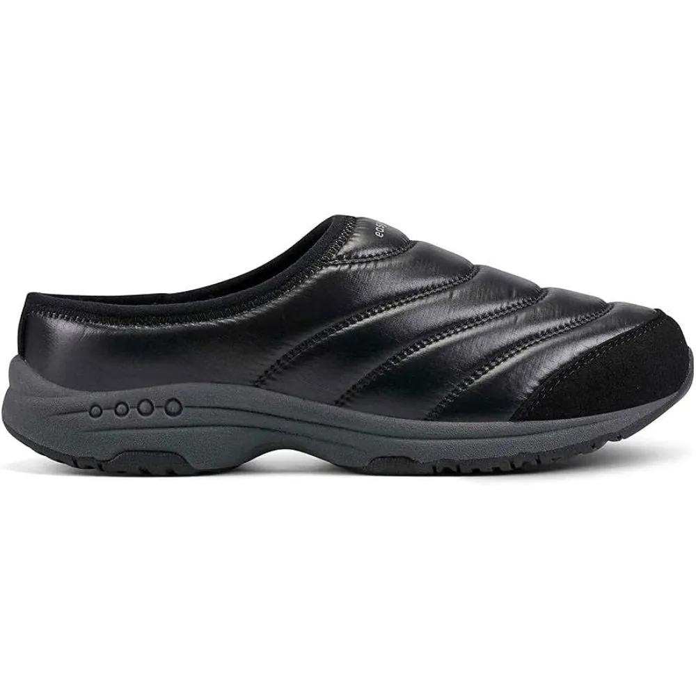 Tisha Black Nylon Easy Spirit Clogs