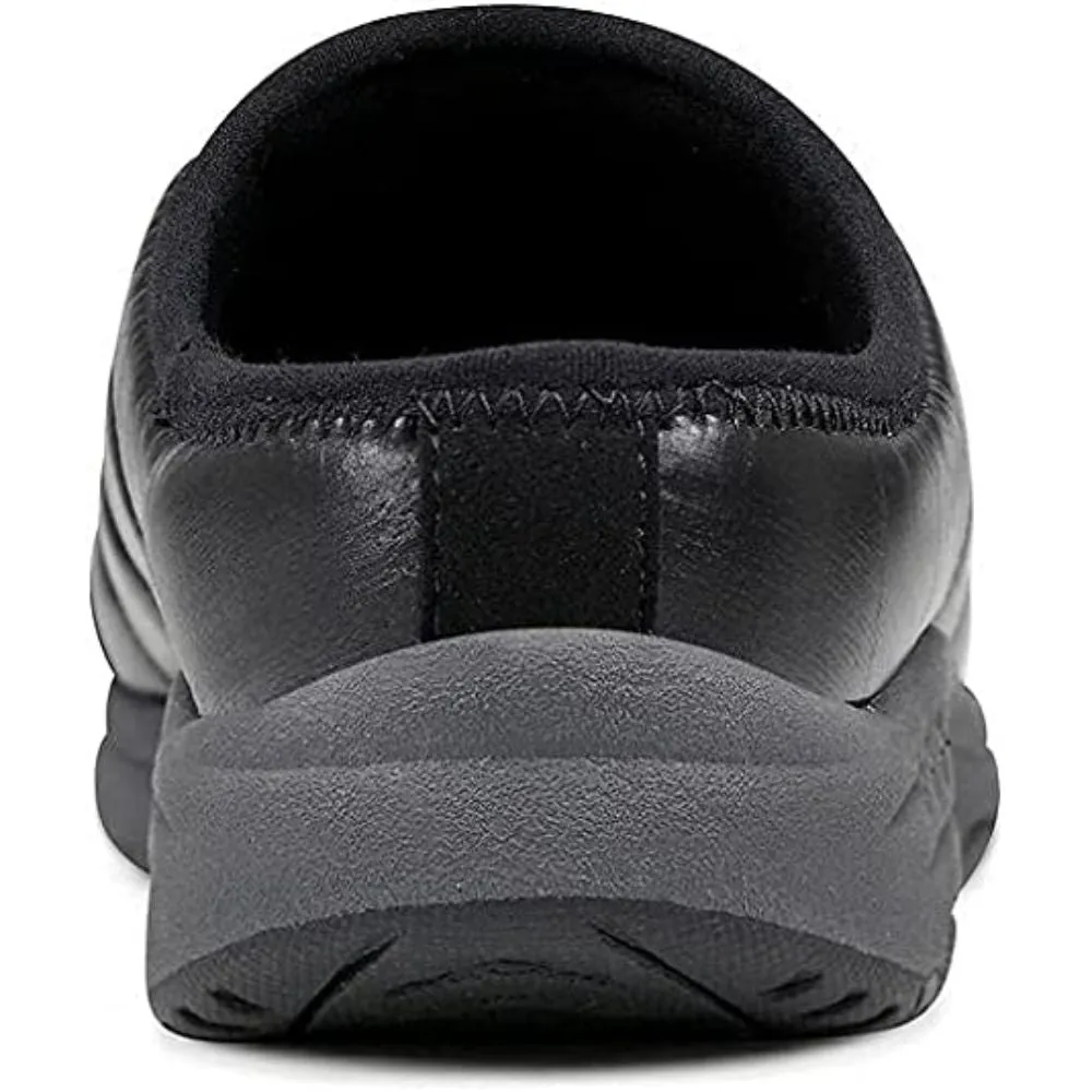 Tisha Black Nylon Easy Spirit Clogs