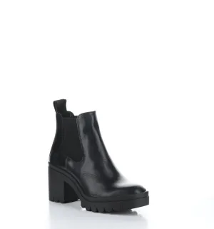 TOPE520FLY Black Round Toe Ankle Boots