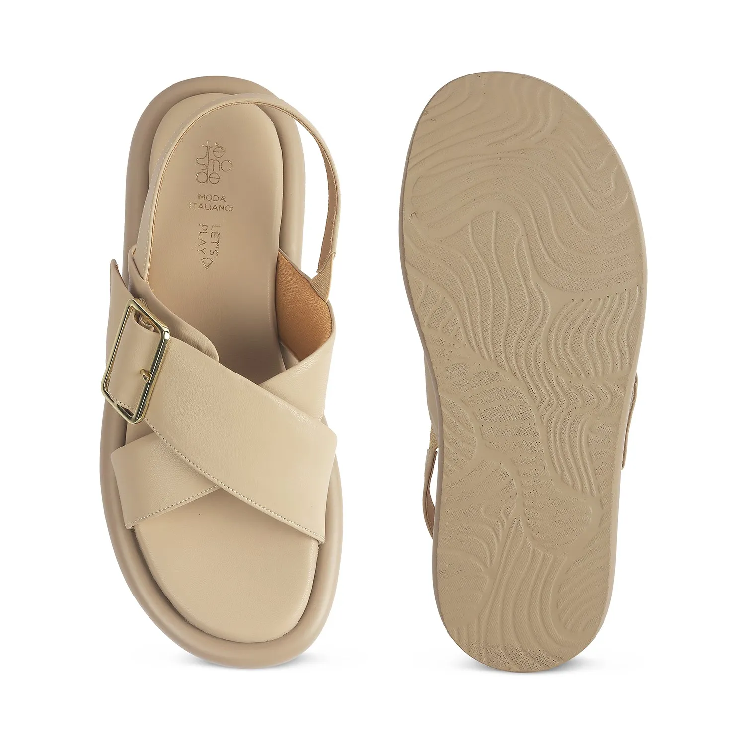 Tresmode Gogoro Beige Women's Casual Flats